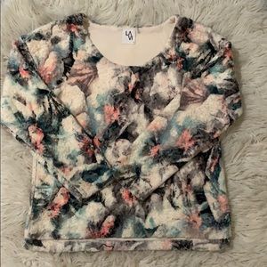 Anthropologie Watercolor Pullover Sweater